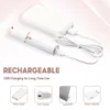 Facial Hair Removal for Women, Mini Hair Remover, Electric Razor Shaver Portable Bikini Epilator for Lips, Chin, Armpit, Peach 3