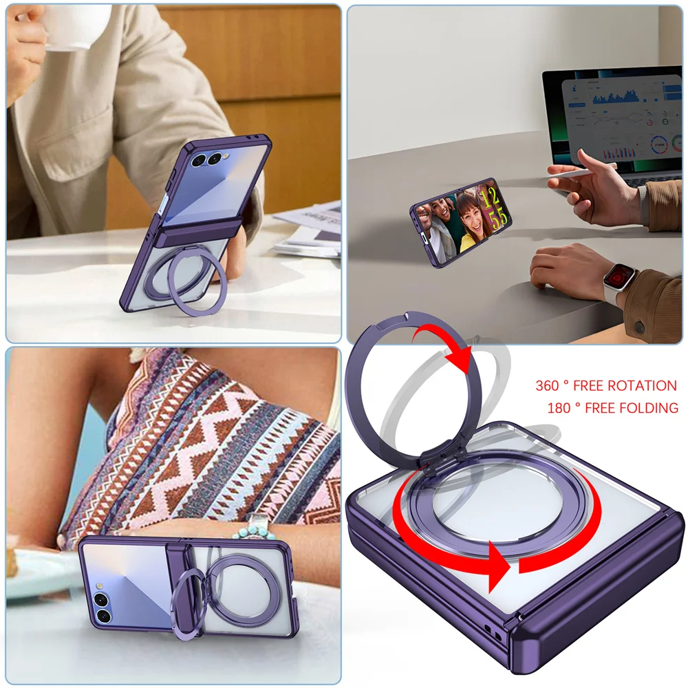 Magsafe Magnetic Transparent Phone Case with Hinge Protection
