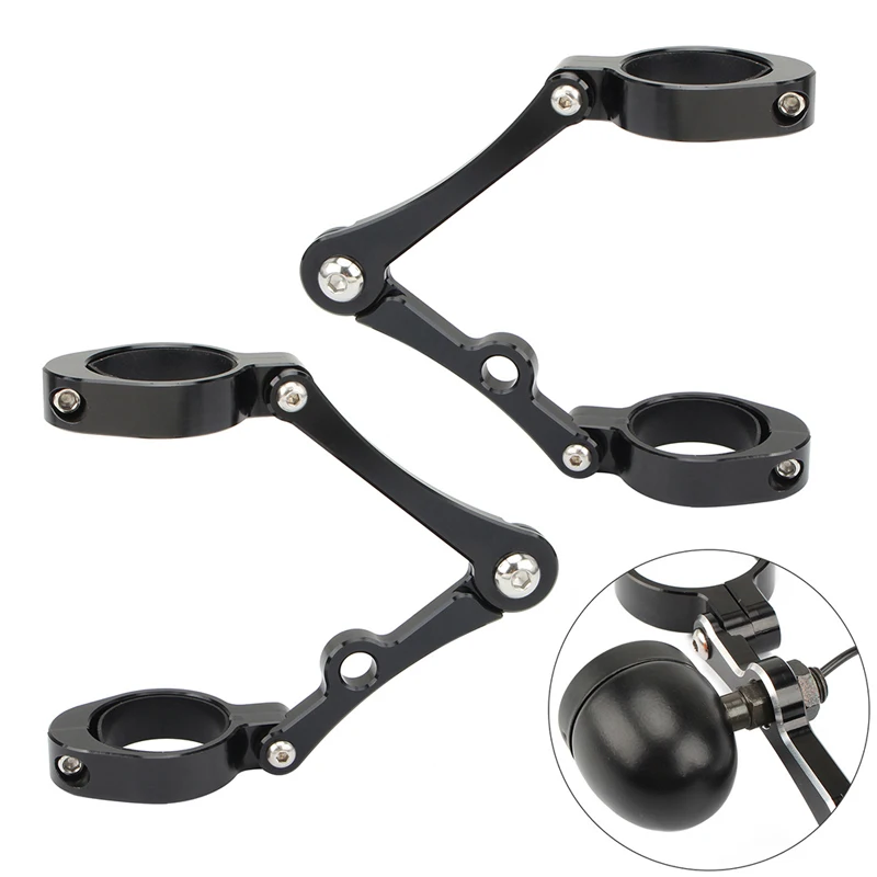 새로운 오토바이 헤드라이트 브래킷 마운트 클램프 39mm-41mm CNC 포크 튜브 스포트라이트 홀더 카페 레이서 초퍼 보버 유니버설