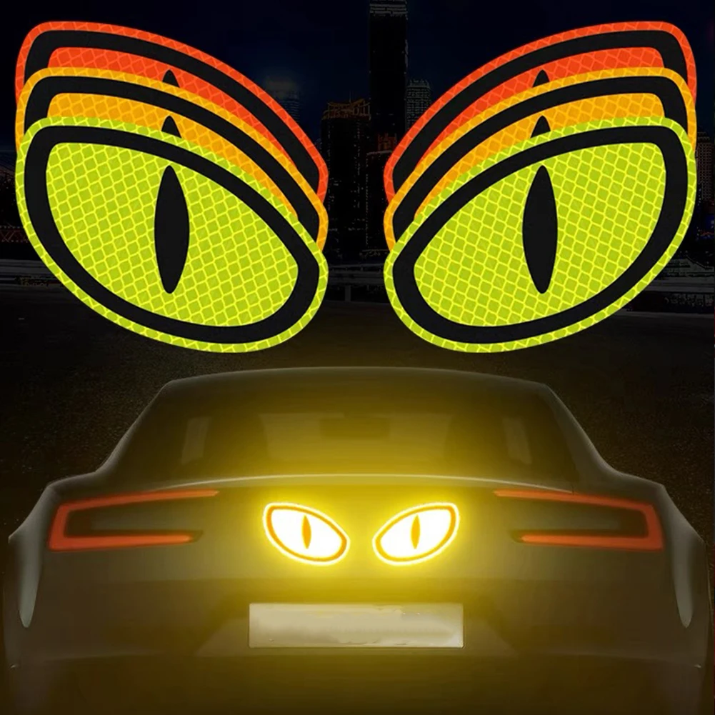 Warning Car Reflective Safety Tape Sticker Cat-eye Reflective Sticker Car Strips Auto Truck Motorcycle 2Pcs reflective tape bands,bike reflective tape,reflective stickers,reflective tape
