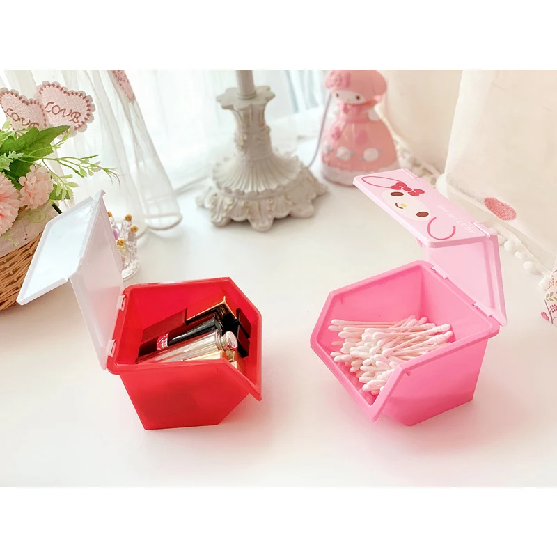 Sanrio Hello Kitty Desktop Storage Box Cartoon Cosmetic Jewelry Lipstick  Stationery Organizer Plastic Drawer Box Office Supplies - AliExpress