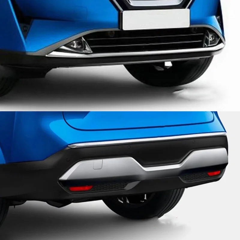 For Nissan Qashqai J12 2022 2023 Abs Chrome Car Front Rear Bumper Grill