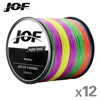 JOF Top Quality X12 Super Strong 12 Strands Braided Fishing Line 300M 500M 1000M Multifilament PE Line Saltwater Fishing Tackle 1