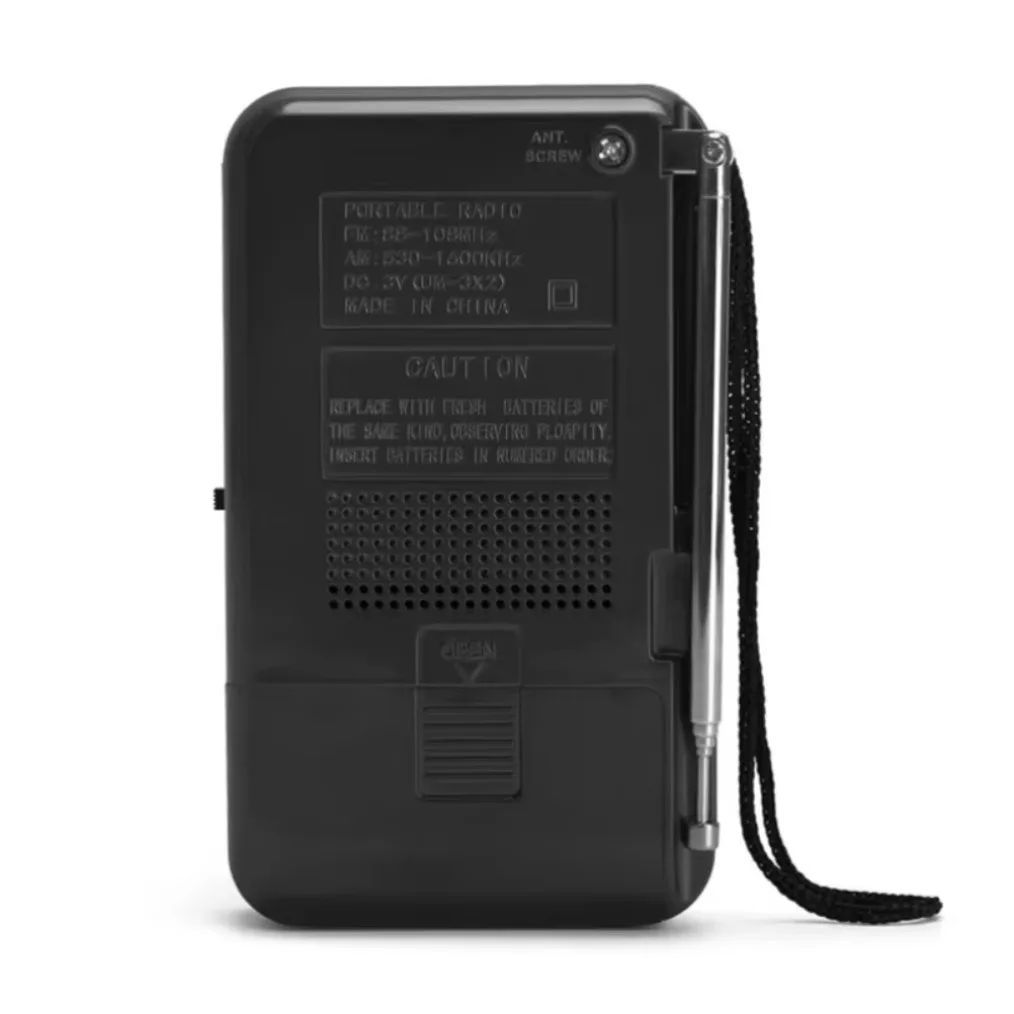 ICF-961 Portable Pocket  Radios AM FM 3.5mm AUX Mini Walkman 2 x AA Battery Outdoor Stereo Radio for Walking Hiking Camping