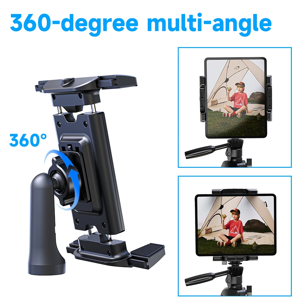 360° Rotatable Tablet and Phone Tripod Car Mount Adapter