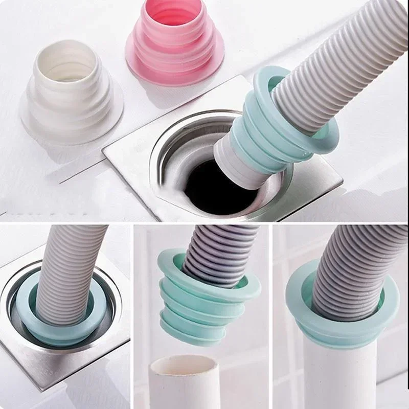 Drainage Control Seal Ring Sealing Cap Telescopic Sewer Sink Ring Washing Machine Sewer Hose Deodorization sewer seal ring drain seal plug