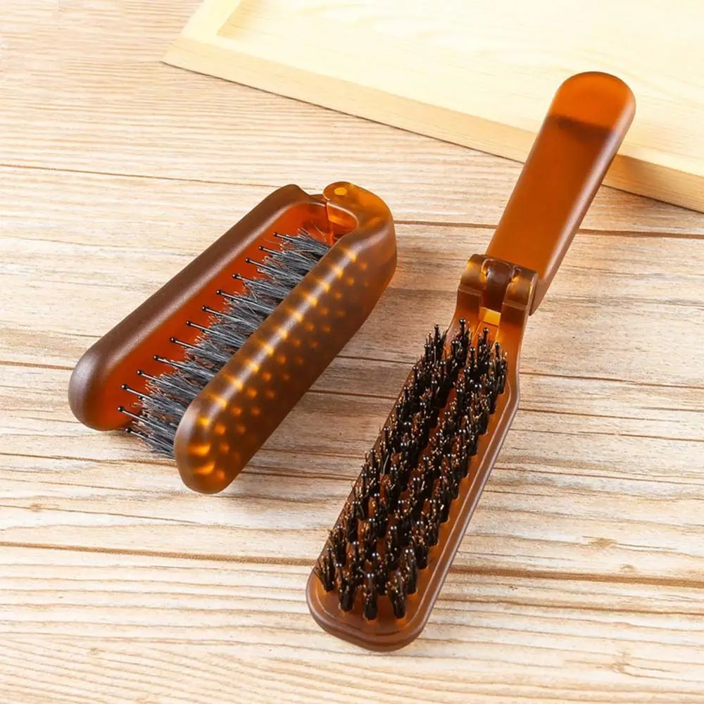 

Щетка Парикмахерская компактная, массажная Складная с щетиной, инструмент для укладки волос