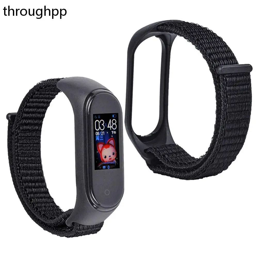 1PC Replace Nylon Sport Loop Watch Belt 16X210mm 15g Fashion Stylish and Durable Smart Watch Belt  for xiaomi Mi Band 5 4 3