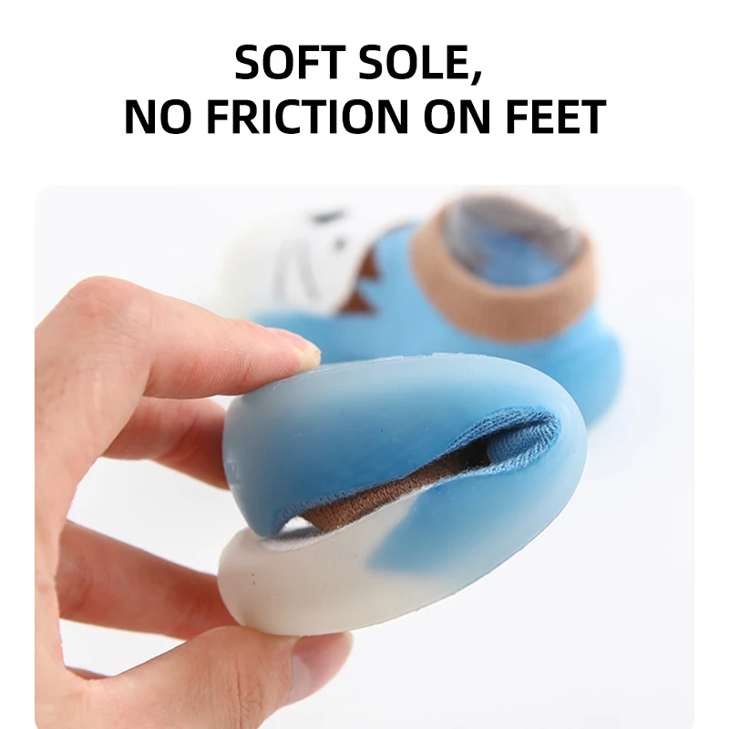 Cute Animal Pattern Toddler Shoes Newborn Baby Boys Girls Soft Soled Breathable First Walkers Skin-friendly Floor Socks 6