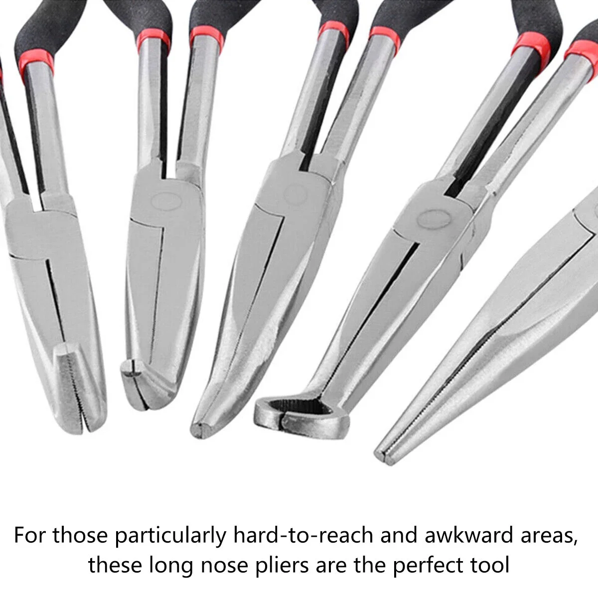 3/5Pcs Needle Nose Pliers Set 11 Inch Carbon Steel Long Reach Pliers 25/45/90 Degree Bent Nose Plier O-Shaped Circle Pliers 3