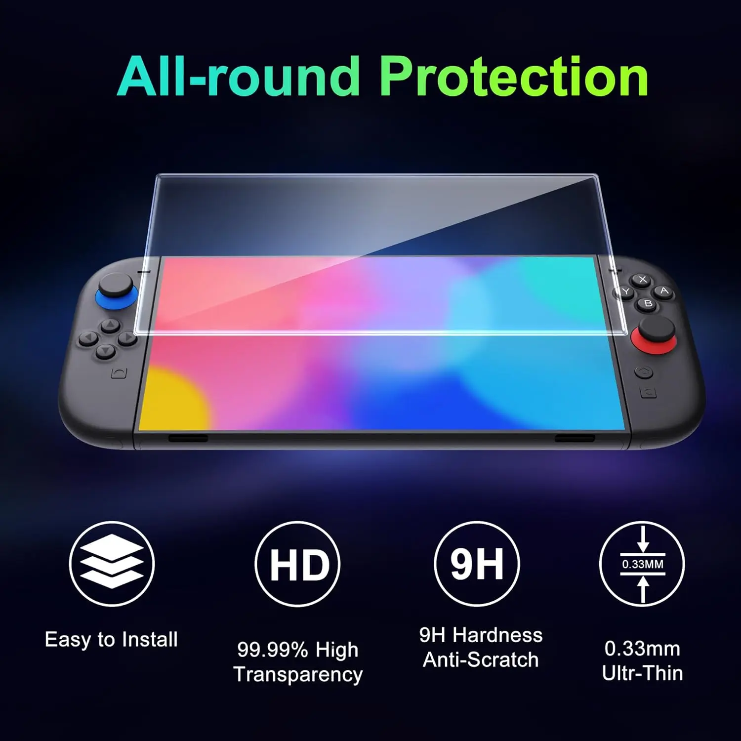 Premium HD Clear Screen Protector 2-Pack with Easy Alignment Frame - Anti-Scratch Shield