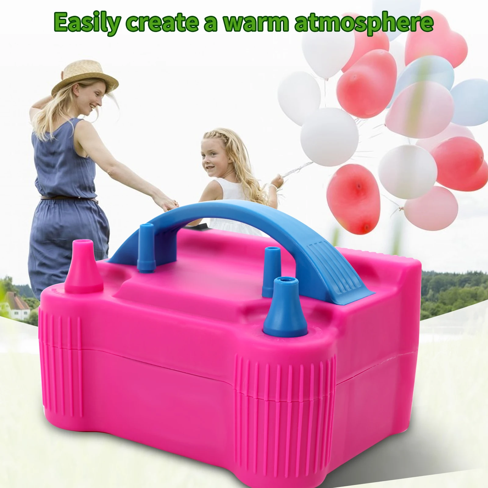 Pompa a palloncino pompa elettrica a palloncino gonfiatore a palloncino  elettrico portatile 2 modalità doppio ugello per la decorazione della festa  - AliExpress