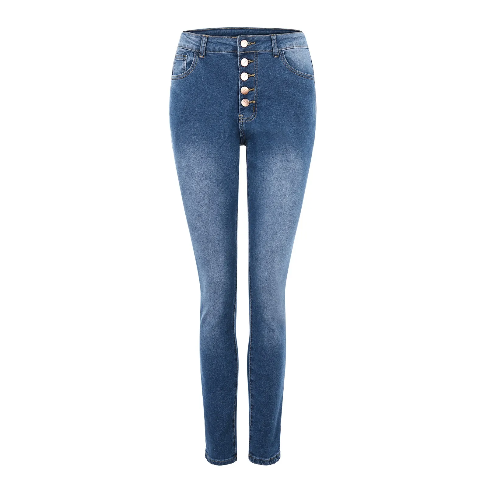 Calça Jeans Skinny de Cintura Alta Feminina, Push Up, Calça na Altura do  Tornozelo, Bolsos, Controle da Barriga, Jeans Colombiano de Elasticidade -  AliExpress