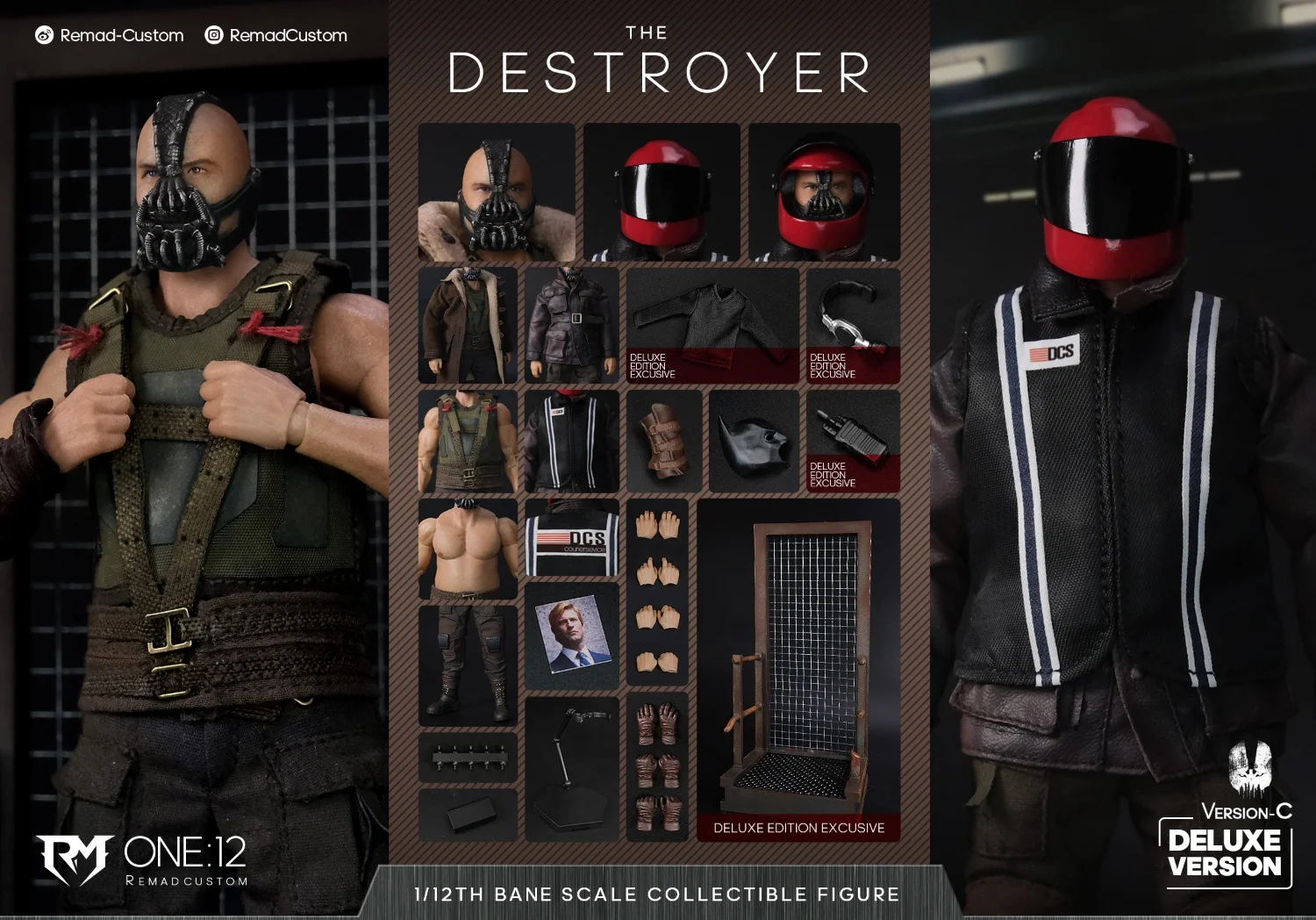 Remad Custom The Destroyer Bats Killer 1/12 Scale Figure