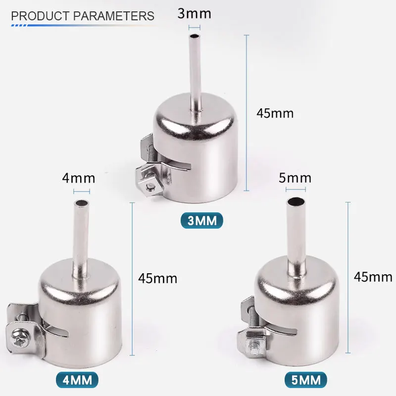 Universal 9-Piece Hot Air Soldering Nozzle Set (3-12mm)