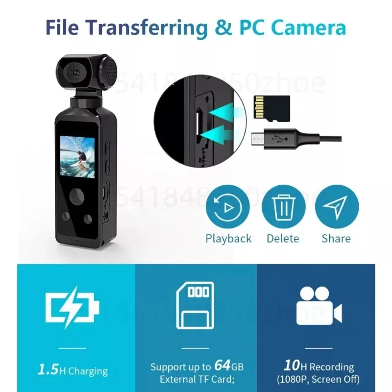 Pocket 4K Mini WiFi Action Camera Submersible Helmet Camcorders Security Protection Professional Outdoor Portable Video Recorder 6