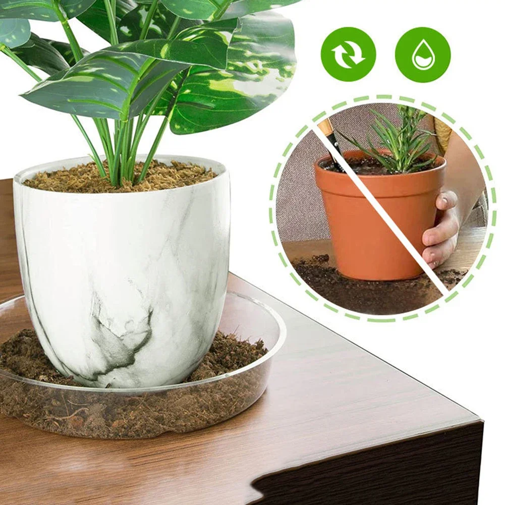 6/8/10/12 Inch Clear Plastic Plant Saucers Flower Pot Drip Trays Gardening Maintenance Supplies 10/24pcs plant saucer plastic plant saucer