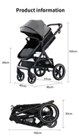 3 en 1 bébé poussette multi-fonctionnelle chariot peut s'asseoir inclinable lumière pliant poussettes haute paysage bébé poussette landau 8