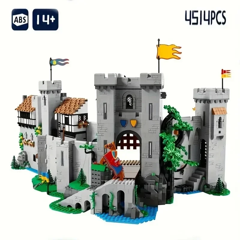 Lion King Knights Medieval Castle Bricks Building Blocks 4514PCS Kids Birthday Christmas Gifts Compatible 10305 building block toys building toy set educational toy