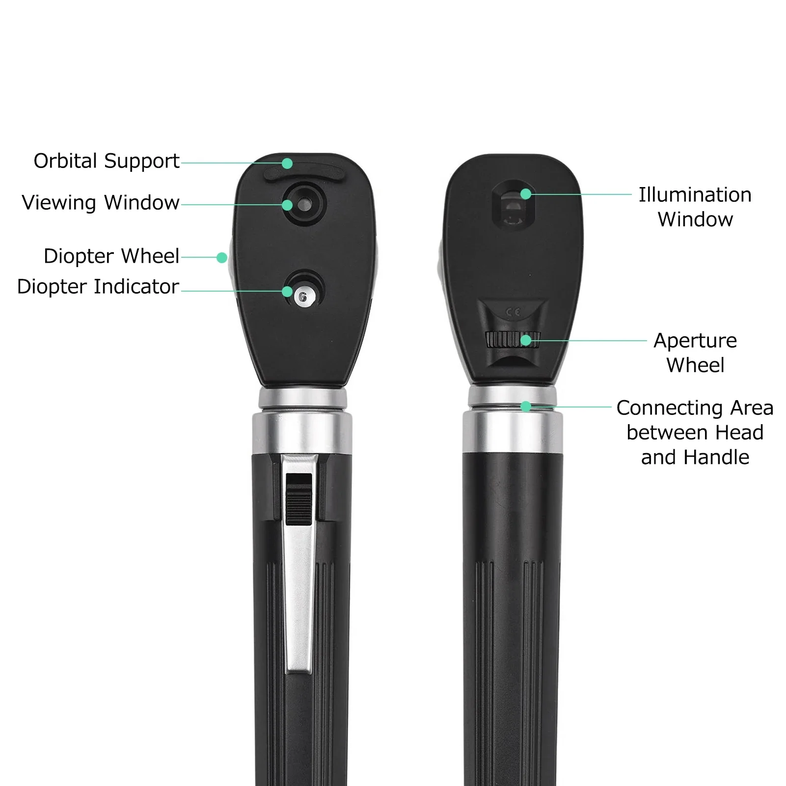 LED Handheld Medical Professional Oftalmoscopio 5 Apertures Eye Care Diagnostic Kit Ophthalmic Direct Portable Ophthalmoscope