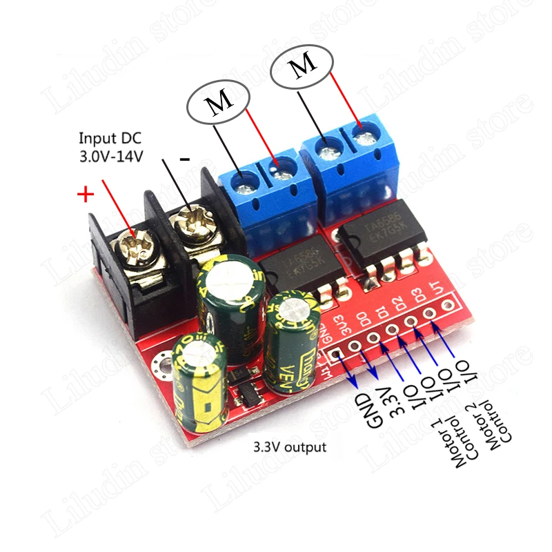 H Bridge Remote Control 5A 3V-14V Dual DC Motor Drive Module Voltage Reverse PWM Speed Regulation Double Super L298N 5AD dc motor speed controller dc motor driver