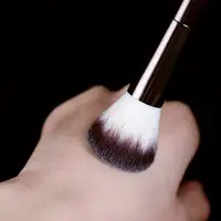 Pinceau de maquillage, pinceau à poudre, pinceau à blush, pinceau à poudre libre, manche métallique professionnel exquis, design à double tête, avec boîte 2