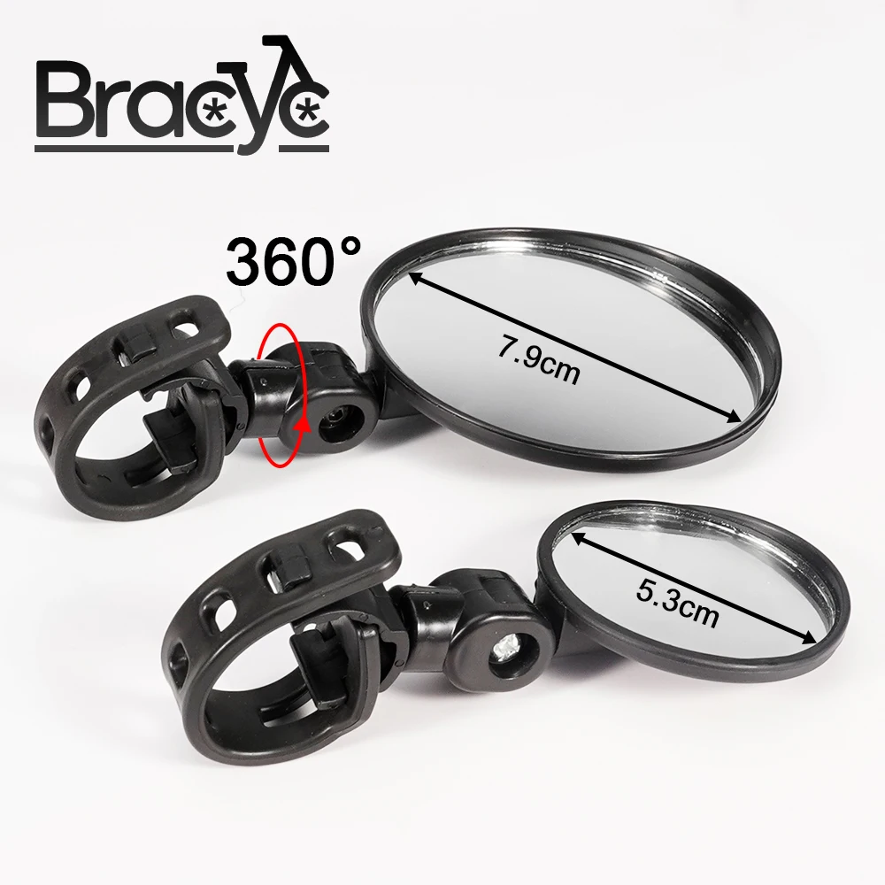 Universal Bicycle Rearview Mirror Adjustable Rotate Wide-Angle Cycling Handlebar Rear View Mirrors for MTB Road Bike Accessories 