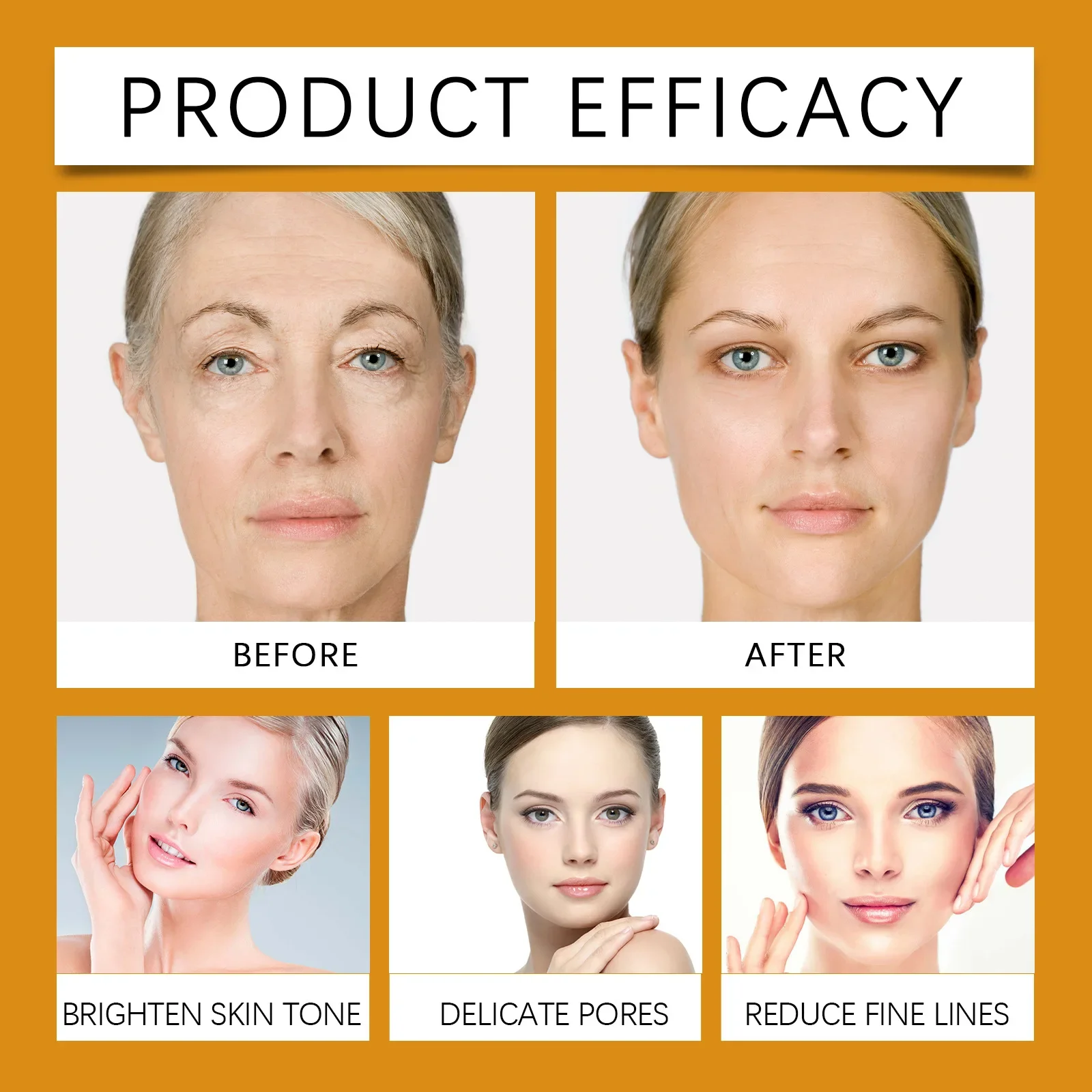 OUHOE Vitamin C Serum Facial Gentle Brightening Deep Hydrating Moisturizing Repair Nourishing Skin Care Serum Fade Fine Wrinkles 5