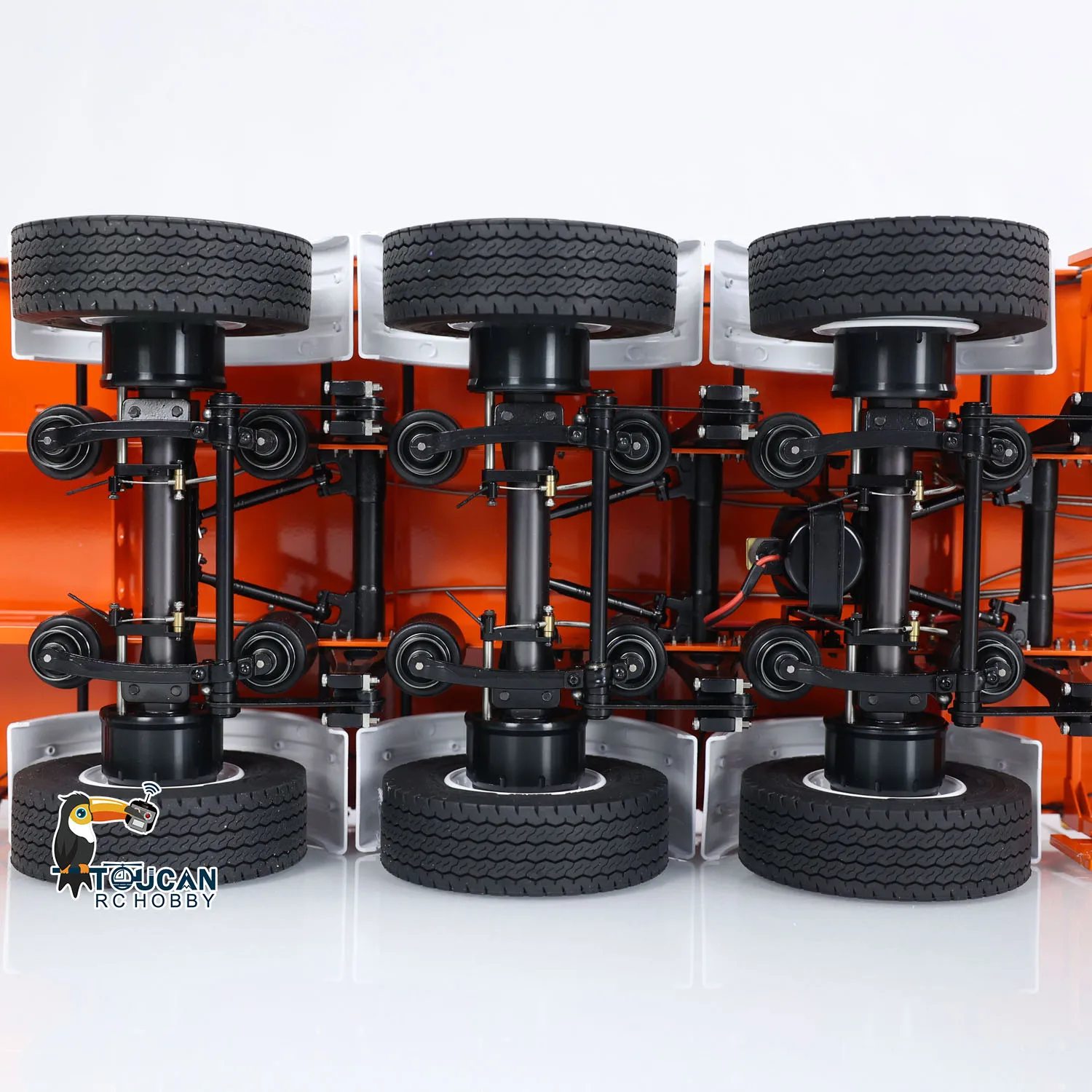 1/14 3 Axles Metal Semi Trailer Spare Parts Accessories for Toy Radio Control Tractor Car RC Dump Trucks Vehicle Model THZH1997 6