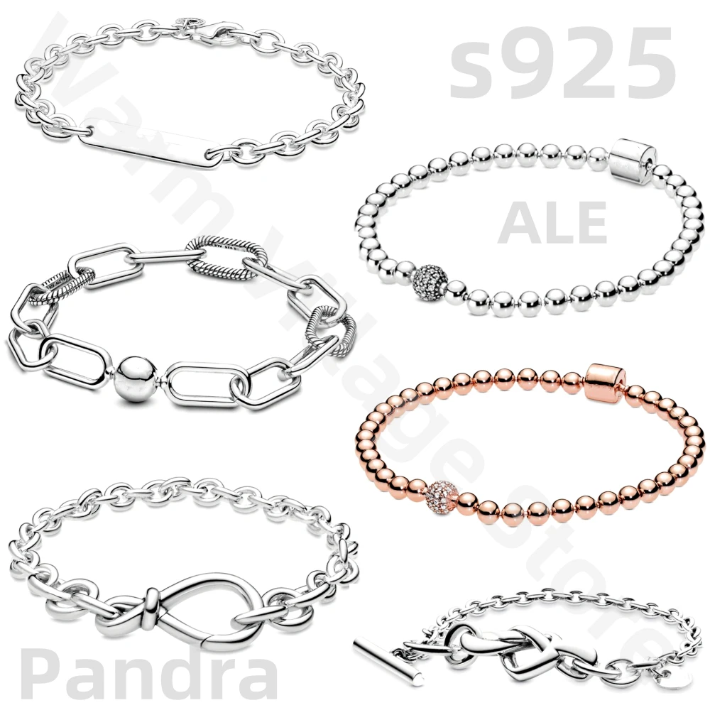 

2022 Hot New 925 Sterling Silver Original Me Bracelet Women Brand Me Charm Beaded DIY Jewelry Maker Gifts for Women