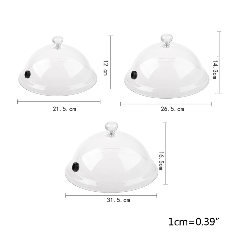 Home Smoking Dome Cover Kitchen Cooking Smoke Hood Acrylic Smoke Infuser Cloche Lid for Smoker Sprayer Plates Bowls