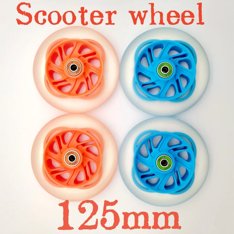 Scooter wheel for children flashing wheel 125mm 2wheels each lot