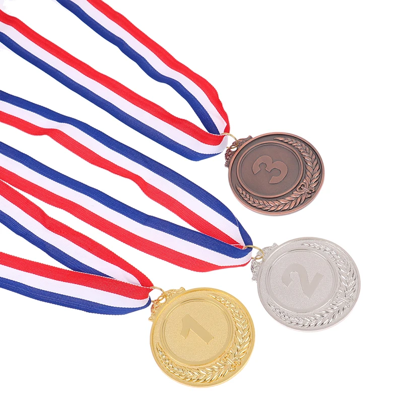 

Gold Silver Bronze Award Children Medal Winner Reward Badge Kids Game Prize for Sports Academics Competition Diameter 6.5CM