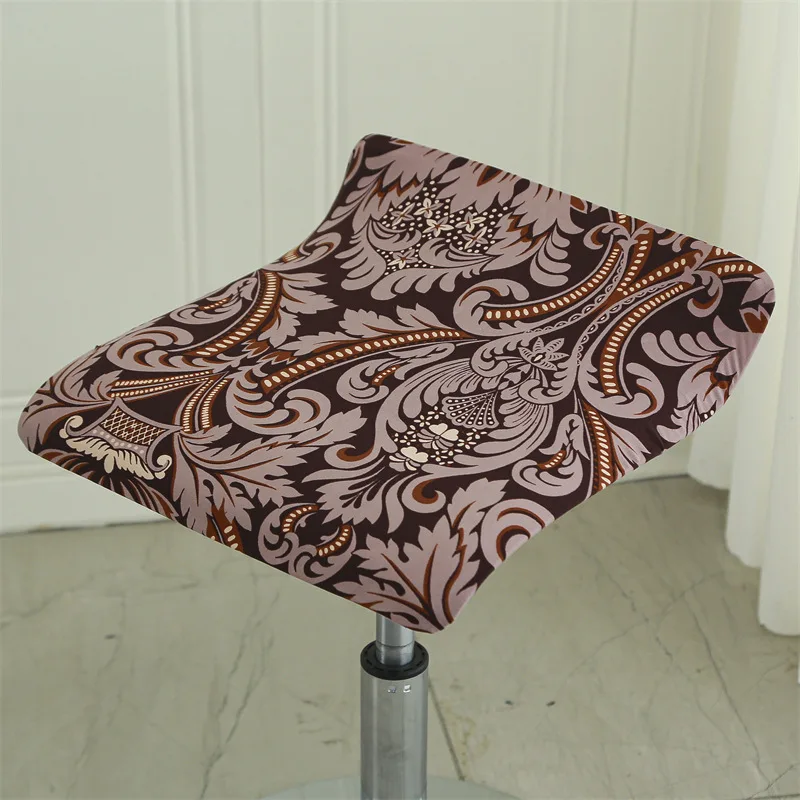 Cashier Chair Cover Seat Rotating Lifting Bench Cashier Bar Hotel Stool Cover Elastic Square Chair Office Swivel Chair Cover 4