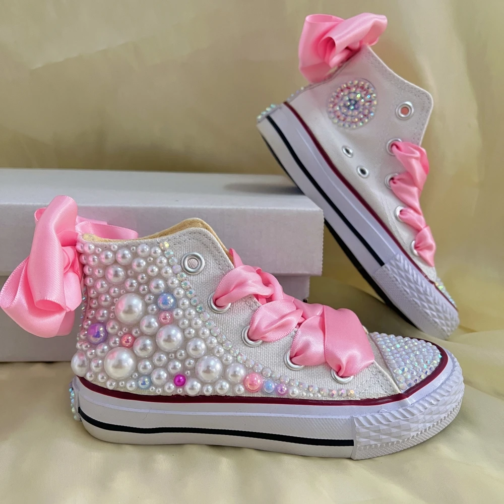Zapatos de lona con flores de malla para niños pequeños