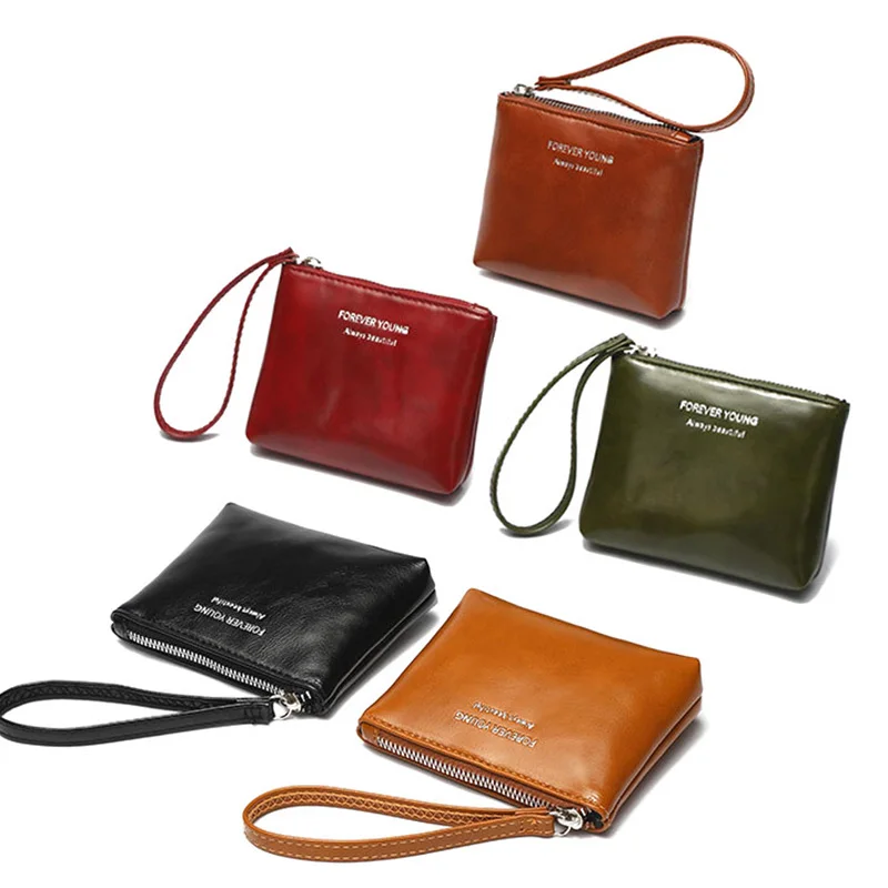 Key Bag Change Purse Clutch Bag Small Wallet Coin Wallet Zipper Vintage  Short. *