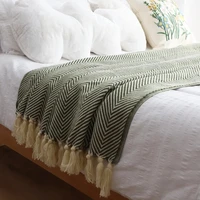 Nordic Throw Striped Blanket Geometric Jacquard Knitted Blanket Bed Bedspread Tapestry Drop shipSofa Decoration Blanket Plaid 6