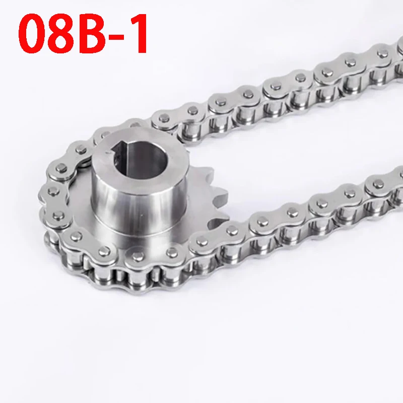 304 Stainless Steel Industrial Transmission Roller Drive Chain, 20 Teeth Sprocket Wheel Gear, 08B-1,1Pc
