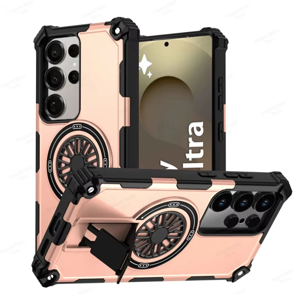 Armour Magnetic Stand Shockproof Phone Case with MagSafe Compatibility