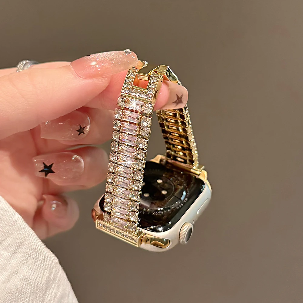 Luxury Diamond Metal Strap for Women - Elegant Watch Bracelet
