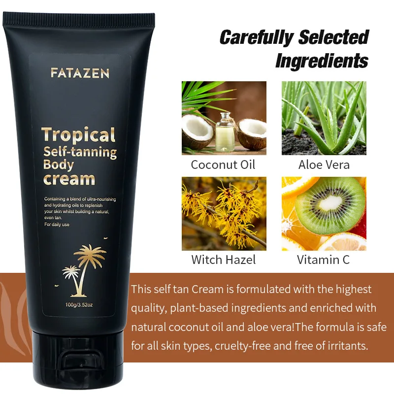 100g Natural 3 Hour Instant Dark Tanning Lotion Tanning Oil Skin Care Self Dark Brown