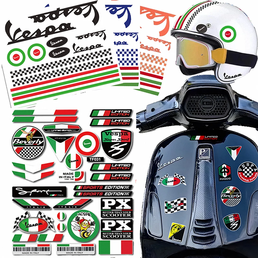 

Motorcycle Accessories Helmet Stickers For Vespa VXL FL Primavera Sprint Spring PK PX LX XL GTS GTS300 300 250 200 150 125 80 50