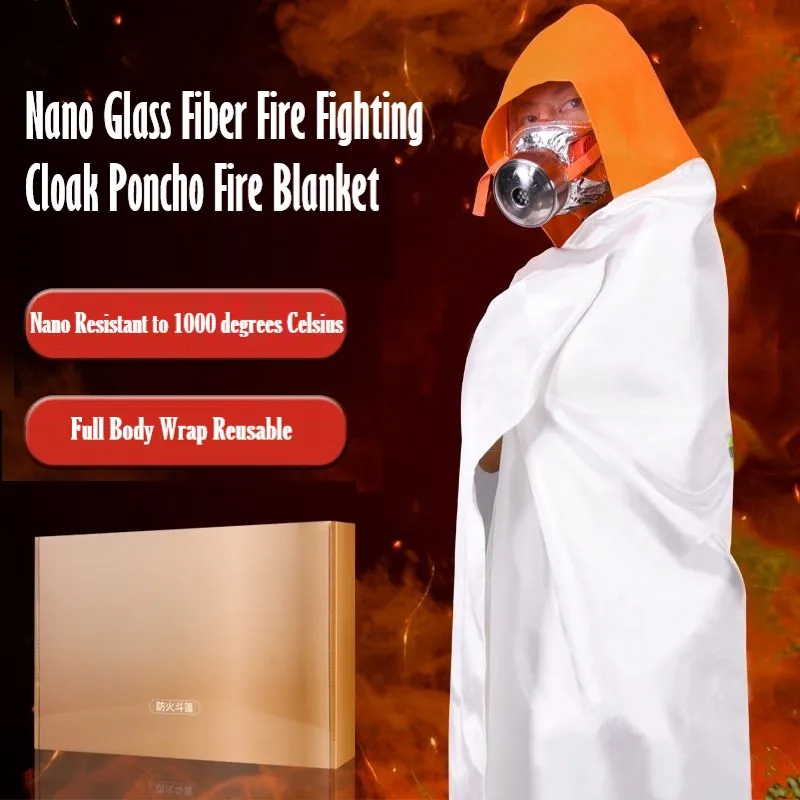 A1 1.5M*1.55M Adult Nano Glass Fiber Fire Cloak Cloak Fire Blanket for Household High Temperature Escape