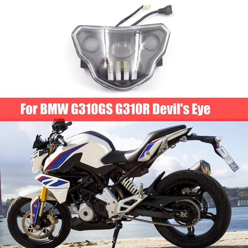 

BB741 LED Headlight Yellow Light Motorcycle LED Headlight Yellow Light For BMW G310GS G310R Devil's Eye