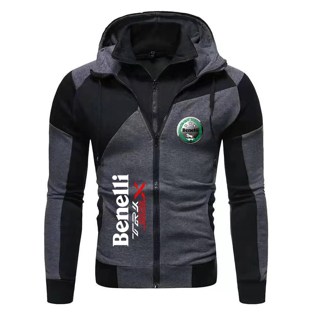 Fashionable men's motorcycle double-layer double zipper jacket brand Benelli logo  jacket outdoor windproof motorcycle top 5