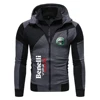Fashionable men's motorcycle double-layer double zipper jacket brand Benelli logo  jacket outdoor windproof motorcycle top 5