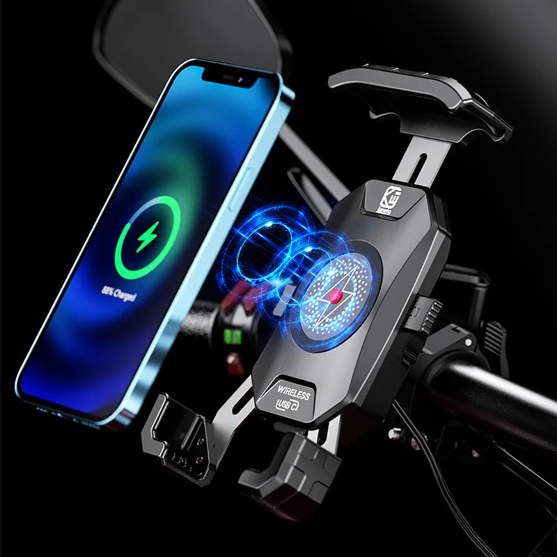 Deelife Motorrad Telefon Halter Drahtlose Ladegerät für Moto