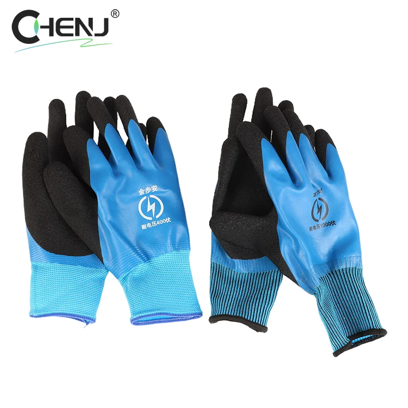 1 Pair Rubber Touch Screen Insulation Glove Industrial Ultrathin Electrician Insulating Gloves Withstanding 400V 1000V