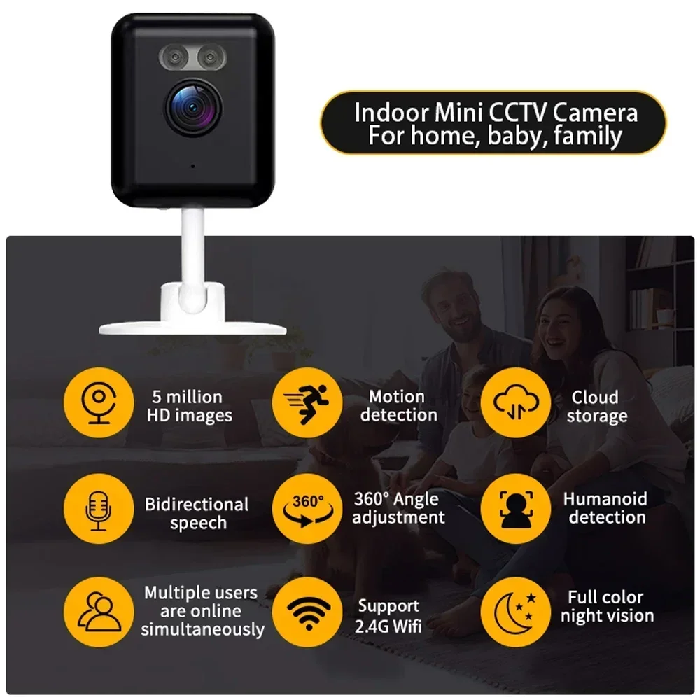 Best-Selling Tuya Smart Life Home WiFi Mini Compact Camera Outdoor Wireless Security CCTV Network IP Camera 5MP Human Detection 6