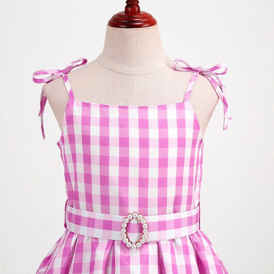 Girls Plaid Summer Dress 5